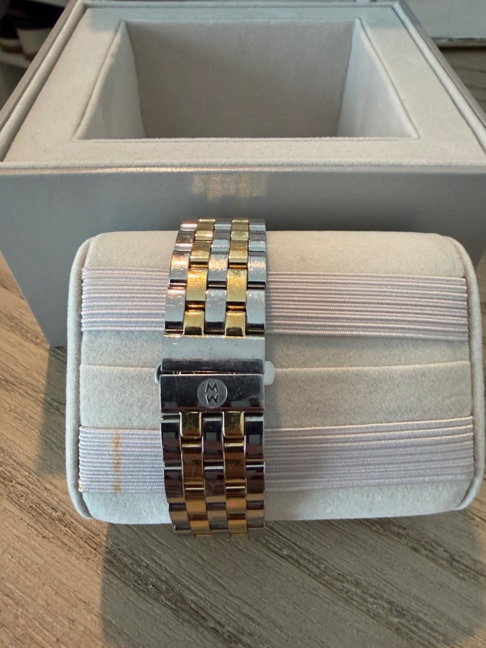 Michele Two-Tone Gold & Silver Bracelet Watch with Cream Dial - Picture 3 of 10